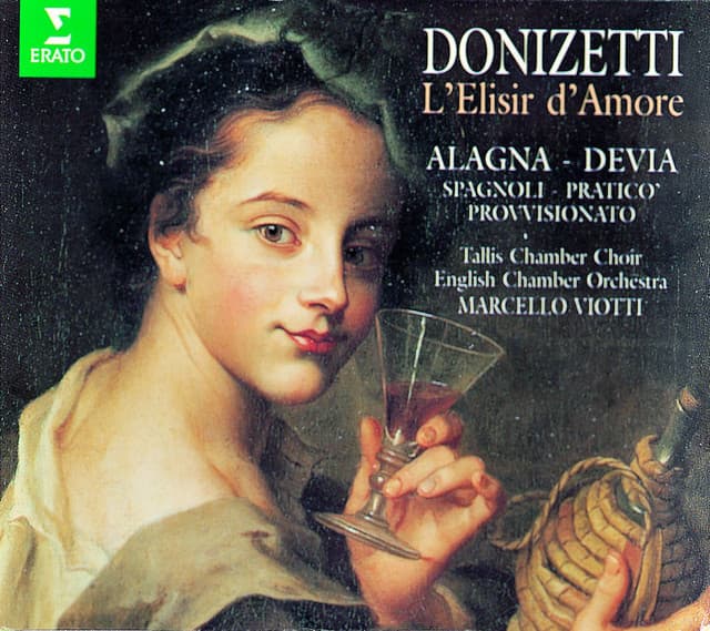 Donizetti: L'elisir d'amore, Act 1: "Benedette queste carte!" - "Della crudele Isotta" (Adina, Giannetta, Nemorino, Coro)